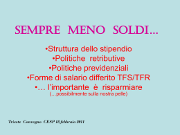 SEMPRE MENO SOLDI&hellip;