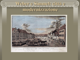 Weber e Simmel: città e modernizzazione