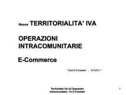 Nuova territorialit&agrave; IVA