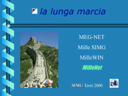 Millenet: l`operatività - SIMG. Società Italiana di Medicina Generale