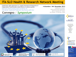 ITA-SLO Health & Research Network Meeting