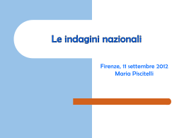 Le indagini nazionali
