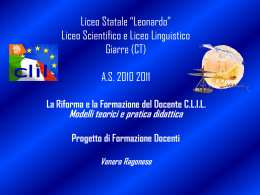 Laboratorio CLIL Ottobre 2010 - Liceo Scientifico Statale Leonardo