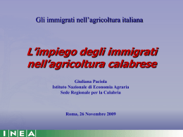 `L`impiego degli immigrati nell`agricoltura