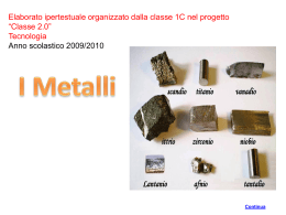 Presentazione ipertesto metalli 1C