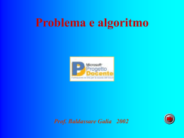 Dal problema all`algoritmo