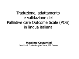 Traduzione, adattamento e validazione del