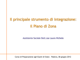 Slide presentazione Dott.ssa Lara Nichele