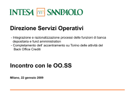 Ufficio Controlli Banca Depositaria Direzione Servizi Operativi