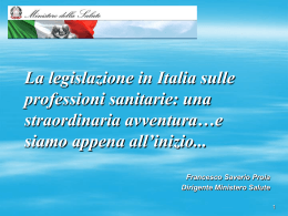 La legislazione in Italia sulle professioni sanitarie: una