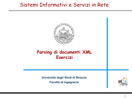 Esercizio 1 - Università degli Studi di Brescia