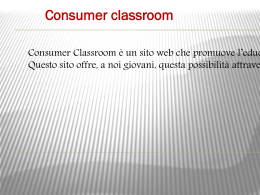 Scarica il progetto - Consumer Classroom