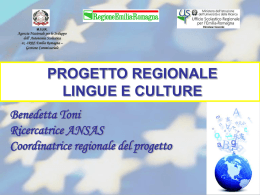 Progetto regionale lingue e culture