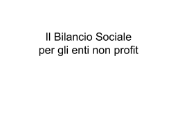 TECNICA AMMINISTRATIVA Bilancio sociale ONP