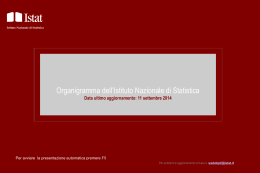 Organigramma dell`Istituto Nazionale di Statistica (aggiornamento