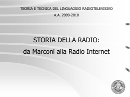 Storia della radio - alfabetico dei docenti 2009