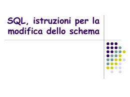 SQL, istruzioni per la modifica dello schema