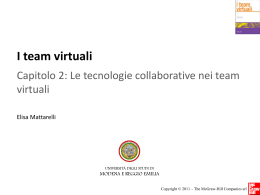 Le tecnologie collaborative nei team virtuali