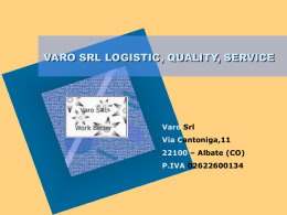 QUI - Varo Logistic, Quality, Service