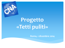 Progetto Tetti Puliti - presentazione nov 2014