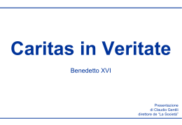 Caritas in Veritate Benedetto XVI