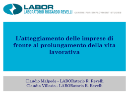 L`atteggiamento delle imprese di fronte al