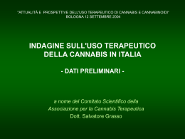 indagine sull`uso terapeutico della cannabis in italia