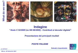 Campionamento - La Tele di Penelope