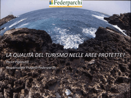 la qualit&agrave; del turismo nelle aree protette