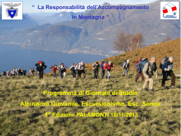 la sicurezza nelle escursioni del CAI