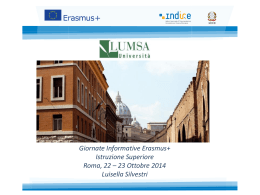 Mobilità Erasmus a.a. 2012/2013 & Indagine sull`Impatto del