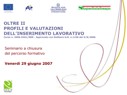 OLTRE II - PROFILI E VALUTAZIONI DELL`INSERIMENTO