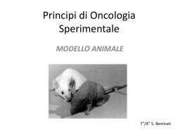 Principi di Oncologia Sperimentale - Università degli Studi di Roma