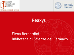 Slide su Reaxys (versione in ppt)