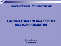 adb per resp. - Università degli Studi di Trieste