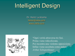 La teoria dell`Intelligent Design
