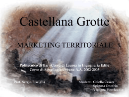 Marketing urbano e territoriale del comune di Castellana Grotte