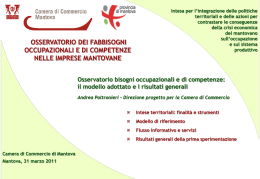 Osservatorio bisogni occupazionali e di competenze: il modello