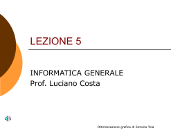 LEZIONE 5 - Luciano Costa