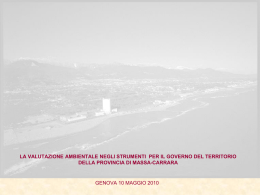 La Valutazione Ambientale negli strumenti di governo del
