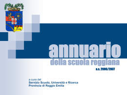 della scuola reggiana - Provincia di Reggio Emilia