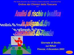 Nessun titolo diapositiva - Ordine dei Chimici della Toscana