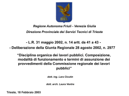 Nessun titolo diapositiva - Regione Autonoma Friuli Venezia Giulia