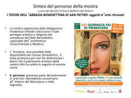 I TESORI DELL`ABBAZIA BENEDETTINA DI SAN