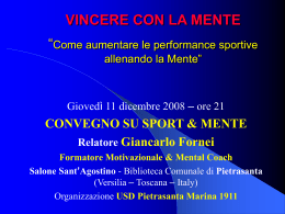 VINCERE CON LA MENTE