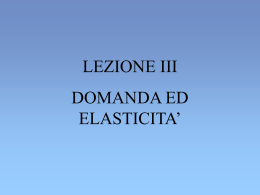 (02) Domanda ed elasticità 2009