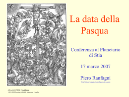 La data della Pasqua - Osservatorio Astrofisico di Arcetri