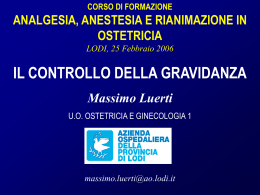 Il controllo della gravidanza