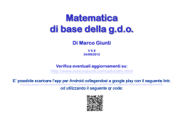 Scarica il corso - Benvenuti nella home page di Marco Giunti