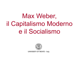 Max Weber, il capitalismo moderno e il socialismo